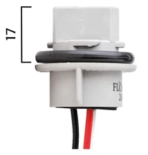 Connector Plug Socket with 7.5" pigtail W21/5 or 7443 bulbs W3x16q wedge base