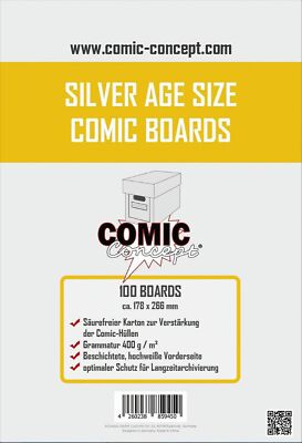 Comic Concept Silver Age Size Comic Boards (100 Stück) Neu & OVP