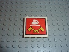 LEGO Panel with Fire Pattern ref 4215apx4 / Set  6389 Fire Control Center 