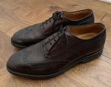 Johnston & Murphy Trampoline Mens Burgundy Leather Shoes Size 9.5D Made USA