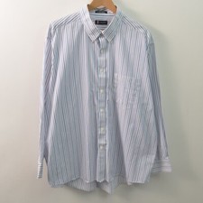 Chaps Wrinkle Free Dress Shirt Mens 18-18.5 34/35 Classic Fit Twill White