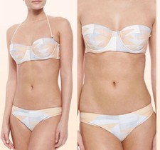 Mara Hoffman Loom Peach Underwire Bandeau Top  Classic Bottom Bikini Set