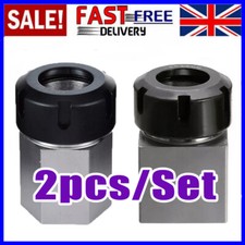 Square ER32 + Hex ER-32 Collet Chuck Block Holder for Lathe Engraving Machine UK