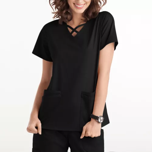 Damen Schlupfkasack Kasack Kurzarm Arbeitskleidung Damenkasack Pflege Top 3XL - Bild 5 von 11