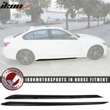 Fits 19-26 BMW G20 3 Series Sedan M Sport 2PCS Side Skirts ABS Matte Black
