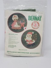 Bernat 1976 Stitchery Kit with 7" Hoop W09190 Vintage Mrs. Claus