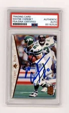 Wayne Chrebet 1995 SP Authentic #179 Rookie RC Signed PSA Authentic Auto Jets