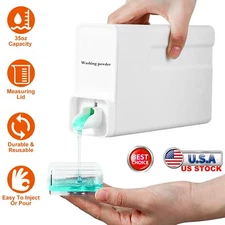 35oz Laundry Whitener Container Powder Dispenser Bottle Storage Box with Sticker