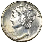 1941-D Mercury Dime UNC/BU Uncirculated Great Condition Toned A1645