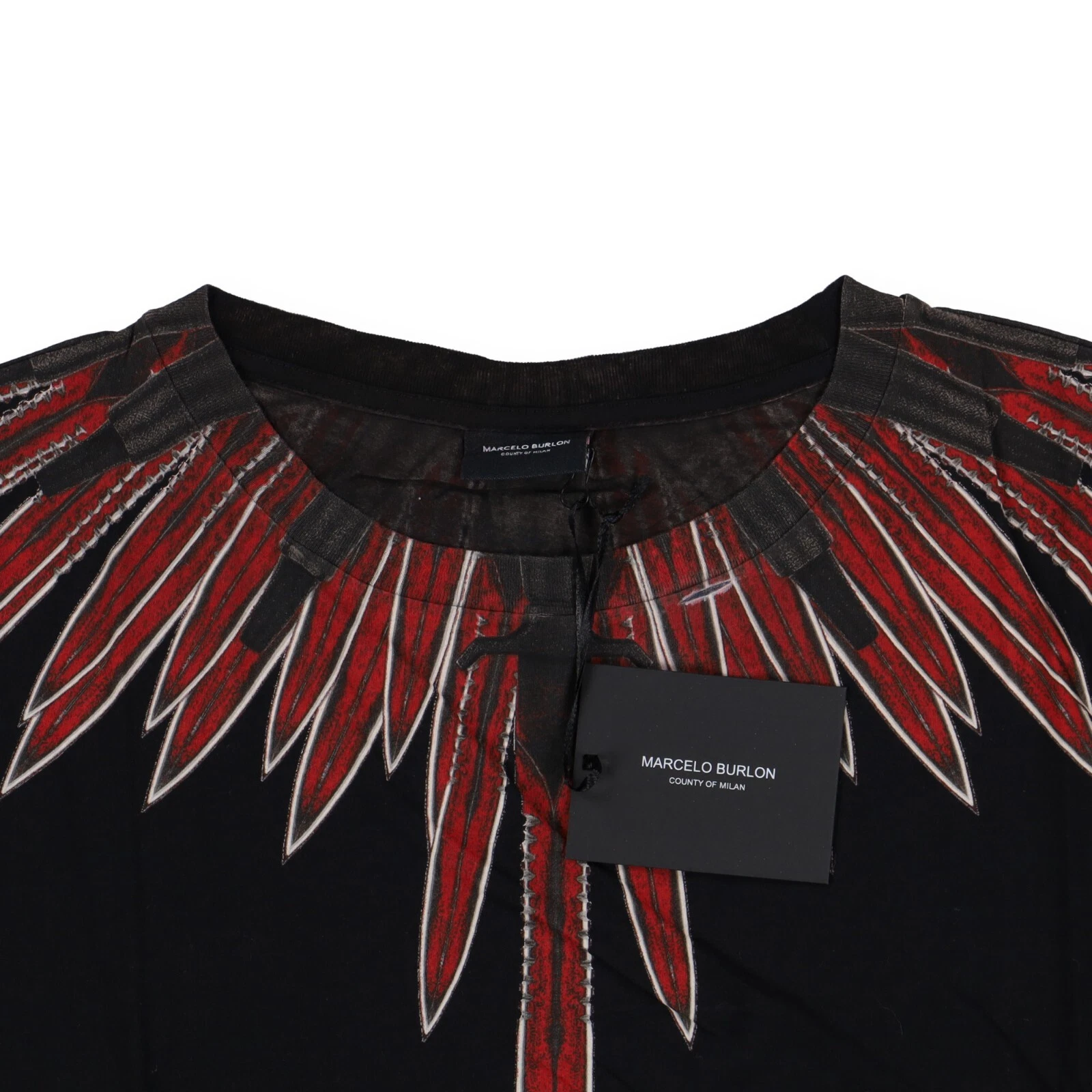 T shirt Marcelo Burlon nera stampa ali Angelita Taglia XXS SS17 $315