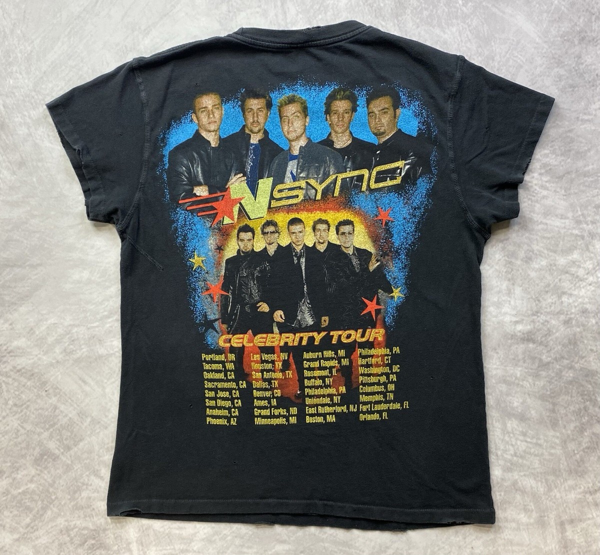 インシンク Celebrity ブラックTシャツ XL NSYNC Celebrity Black