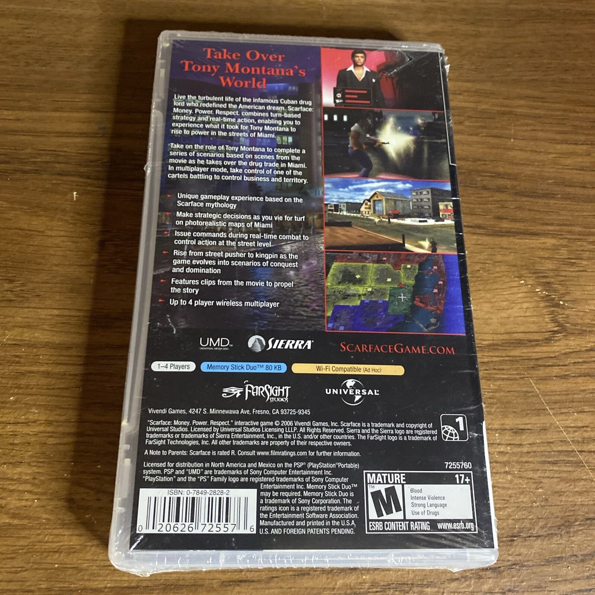 Scarface: Money Power Respect (Sony PSP) Brand New, Factory Scarface: Money Power Respect (Sony PSP) Brand New, Factory