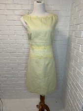 Dolce Gabbana Lime Tweed and Lace Dress Vintage 90s 28/42