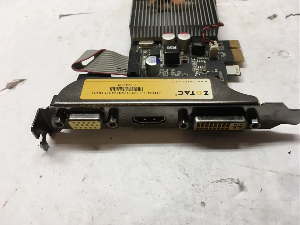 PC Partner (Zotac) Nvidia GeForce GT520, 512MB, PCI Graphics Card EUC - Image 4 of 4