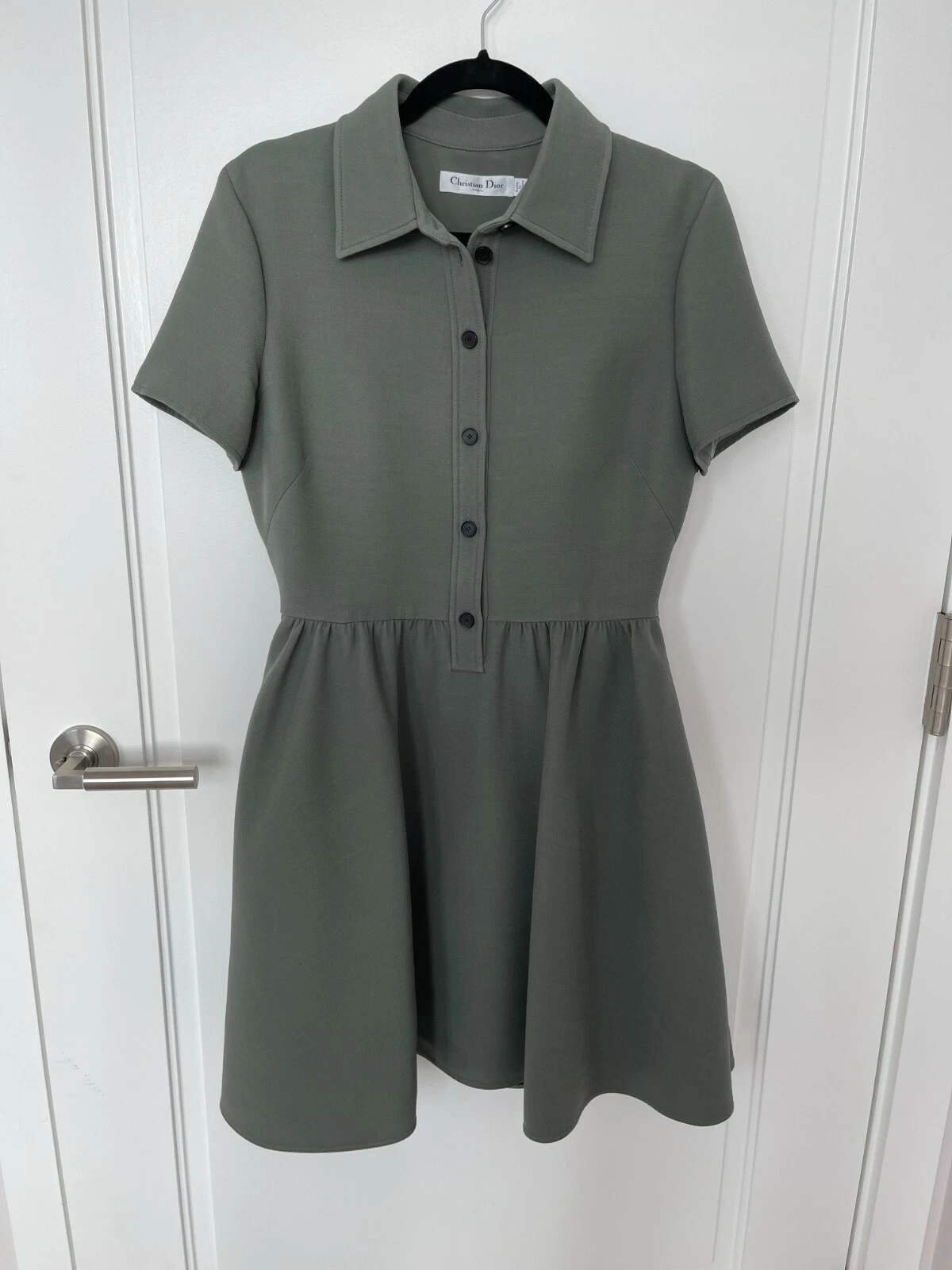 Abito Christian Dior lana con bottoni di seta taglia 40