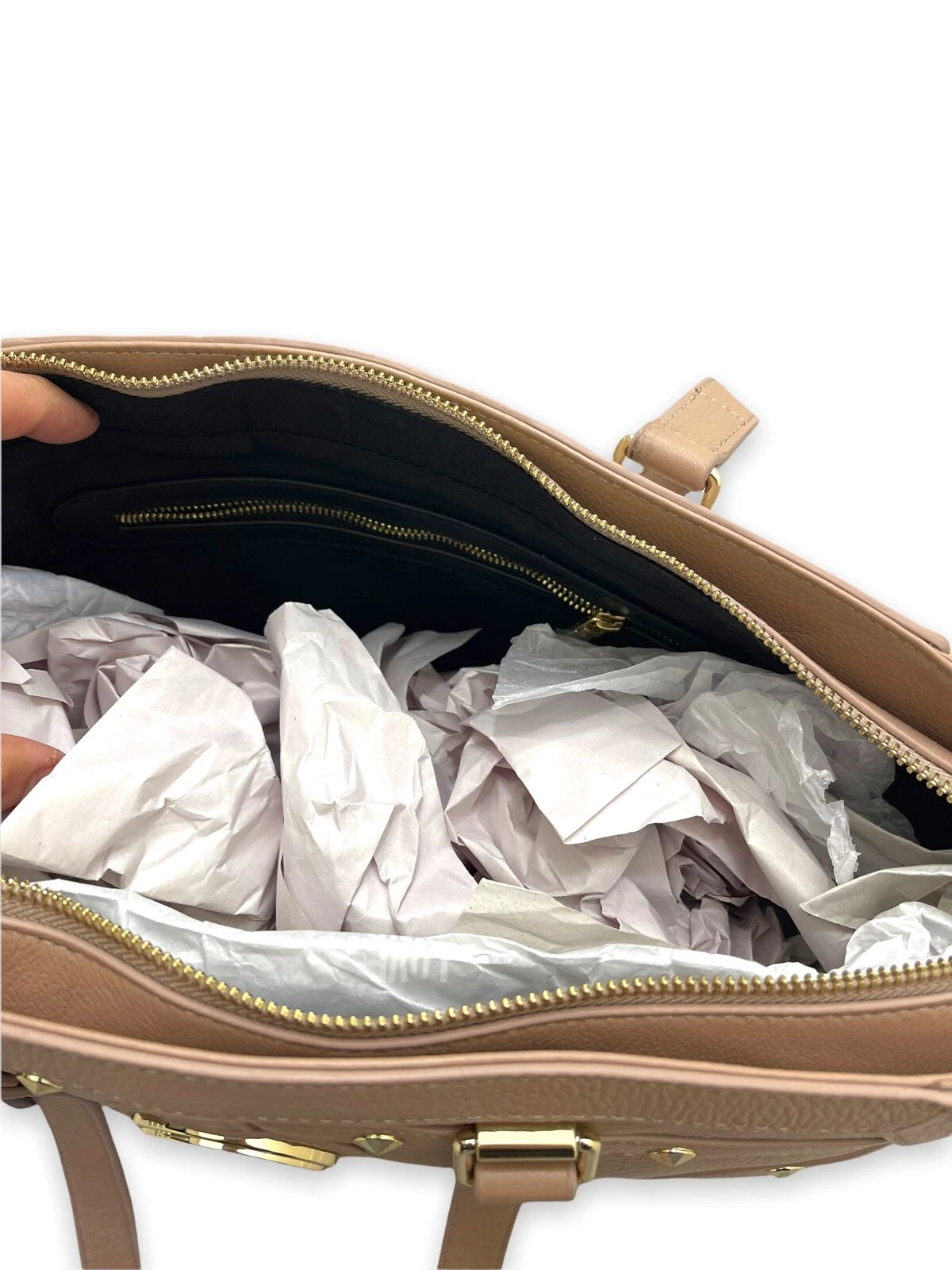 BORSA BORSA BORSA BORSA A MANO NUOVA CON ETICHETTE LOVE MOSCHINO GRAIN NATURALE (CIOTTOLO) TALPA TAN PELLE!