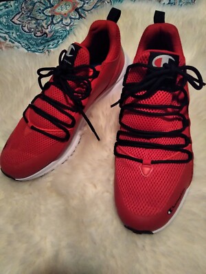 Champion mens Red Sneakers Size NWOB