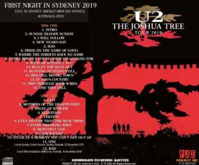 U2 / FIRST NIGHT IN SYDNEY 2019 (2CD) | eBay