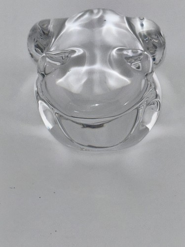 Atlantis kristallklare Kunst Glas Frosch Kröte Stierfrosch Briefbeschwerer signierter Krisal - Bild 3 von 7
