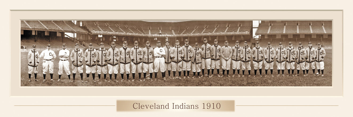 VINTAGE 1910 CLEVELAND INDIANS TEAM All items in the store PANORAMIC 36 Max 89% OFF W PRINT 11.75 X