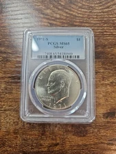 1971-S $1 PCGS MS65 MS 65 Eisenhower "Ike" Silver Dollar 40% 
