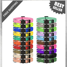 Puppy Collars Nylon Breakaway ID Collar for Small Puppies Whelping Litter Set of