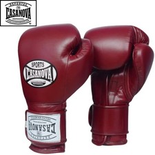 Guantes de Boxeo Casanova® - Guantes de Entrenamiento de Cuero - Borgoña - Guantes de Boxeo