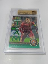 2015 SELECT ULTIMATE TEAM GREEN PRIZMS #15 CRISTIANO RONALDO 1/5 BGS9.5 POP1
