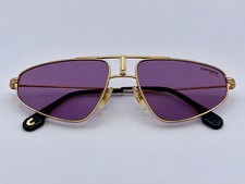 Vintage Carrera 4007/S Aviator Sunglasses 4NL/IR Purple Lenses Gold Frame Case