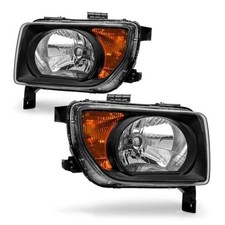 Headlight Assembly Compatible with Honda Element 2003 2004 2005 2006 Black