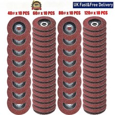 115mm 4.5" Sanding Discs 10Pack 40 60 80 120 Grit Grinding Wheel for Metal/Wood
