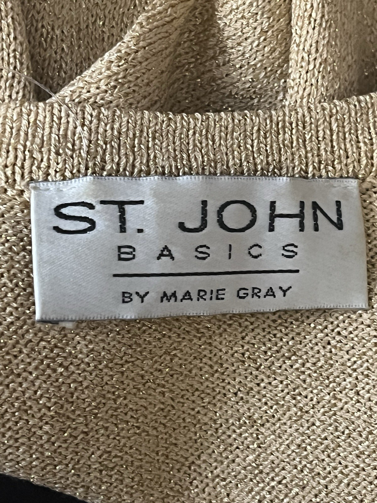 ST. JOHN Women's Basic Solid Gold Metallic Knit S… - image 10