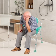 275lbs Foldable Shower Seat Folding Bath Chair Heavy Duty Shower Chair