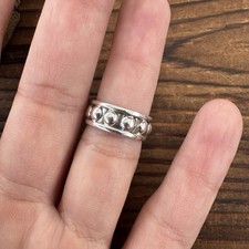 Sterling Silver Ring Adjustable Size 4-6 Stamped 925 New