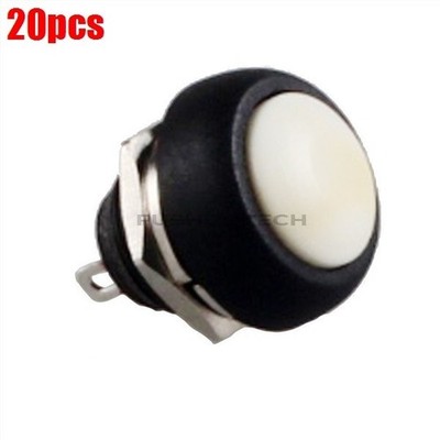 20Pcs   Push Button Switch Mini Round Switch White 12Mm Waterproof Ic ha #vn