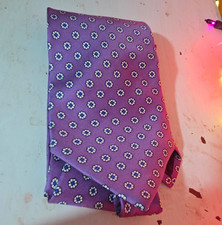 Men's Purple White Blue Geometric Pattern Woven Tie One Size, 1 Piece