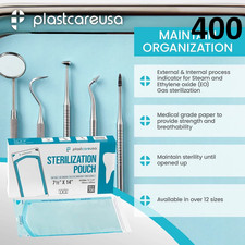 7.5 X 14 Self Sealing Sterilization Pouches - Autoclave Sterilizer 400 bags