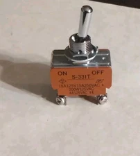 TOGGLE SWITCH DPST ON-OFF 15A @125/250VAC & 30VDC PANEL MOUNT  NKK-S331T-RO  NEW