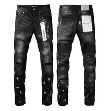 HOT New Purple brand Men's Spash-INK Personality Fashion jeans 