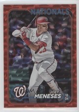 2024 Topps Series 1 Red Crackle Foil 118/199 Joey Meneses #142 16bw