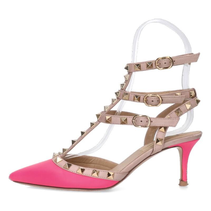 Valentino Garavani Pumps Heel Studded Leather Pink EU35.5/US5.5 116205c thumbnail 21