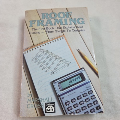 #ad #ad Roof Framing by Gross Marshall Explains Roof Cutting Simple to Complex PB 1984 $14.95
