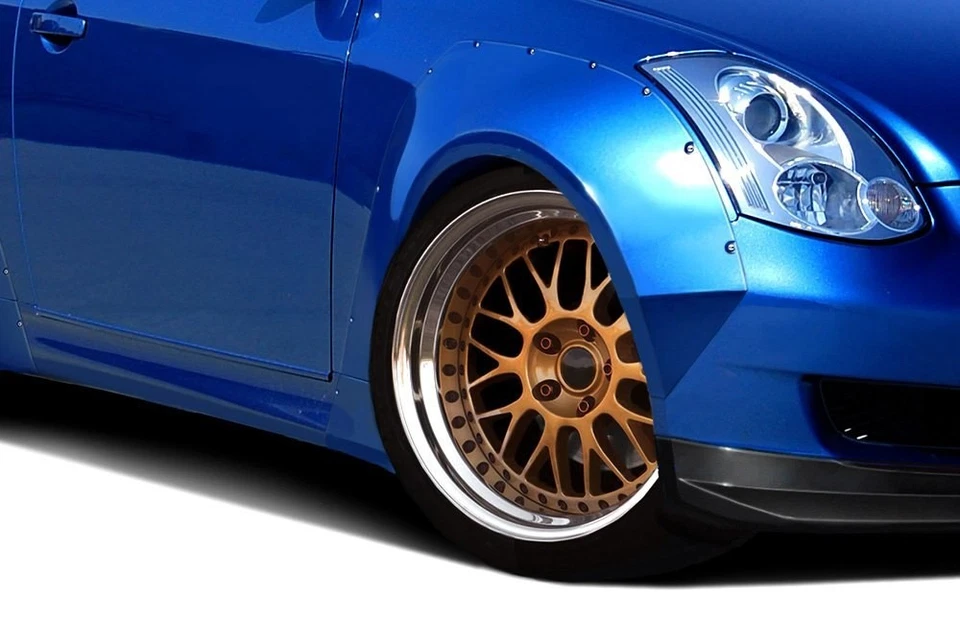 For Infiniti G35 03-07 Fender Flares Circuit Sport Style 75mm Fiberglass Front Foto 3 de 4