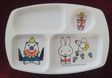 Miffy 4-Compartment Divided Plate Kids Toddler Lunch Tray Food Serving Dish
