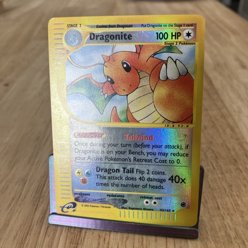 Pokemon Dragonite Reverse Holo Card 9/165 Expedition Base Set LP/MP