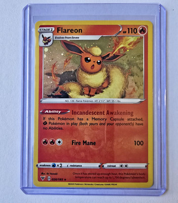 Pokemon - Flareon - 026/185 - Cosmos Holo Rare - Vivid Voltage