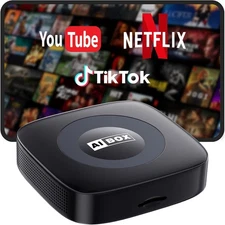Whybox Wireless Carplay Adapter with Netflix/YouTube Ai Box for iPhone & Android