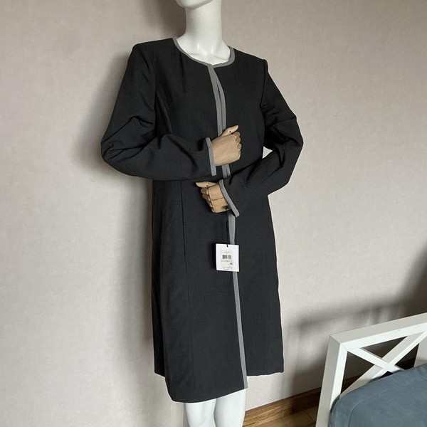 Women Calvin Klein Coat Grey Polyester 38 / M / 46