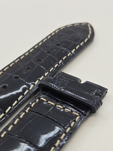 Rolex Lederarmband, 19 mm, schwarz, Krokodil, neu - Bild 5 von 14