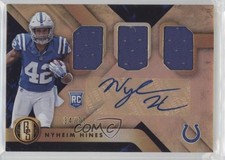 2018 Panini Gold Standard Rookie Jersey Triple 34/75 Nyheim Hines #296 Auto 0eo6